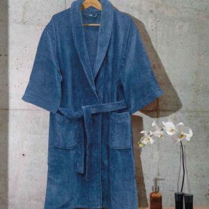 Cyber Monday 2025 20 Bata Velour 100% Algodon Azul L/Xl