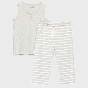 Pijama Melange Largo Mujer